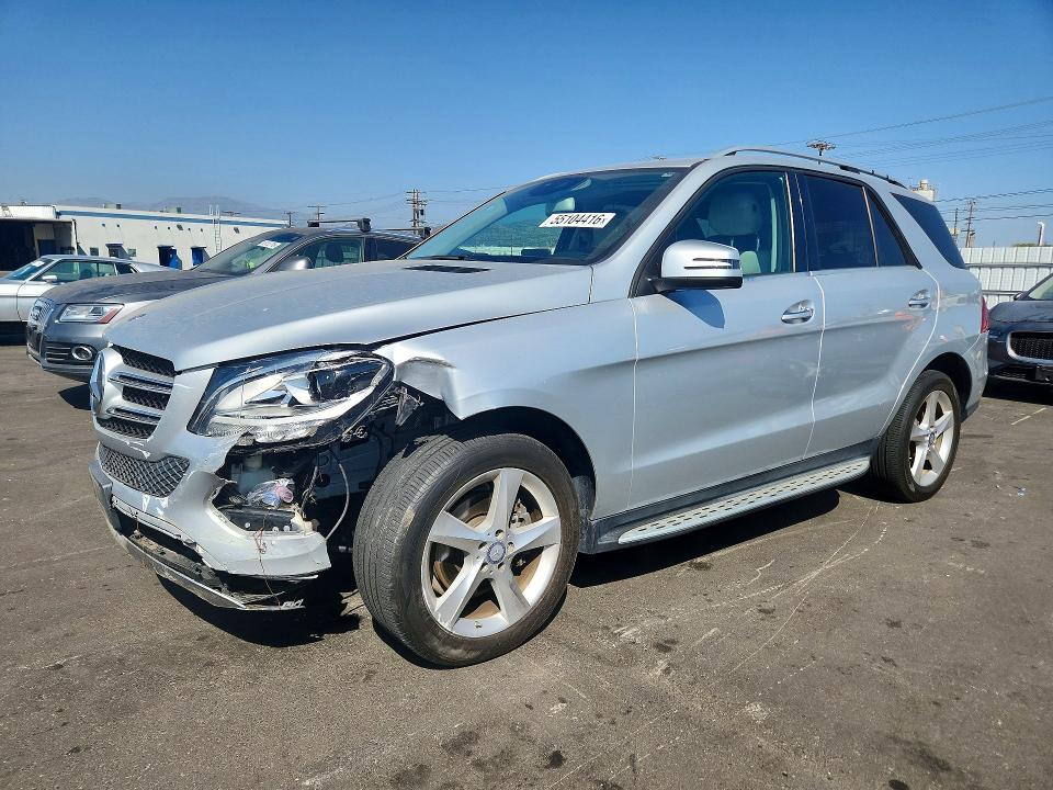 2016 Mercedes-benz VIN 4JGDA5JB9GA720070 COPART salvage auction — FRONT END, Ca - Salvage Certificate, sold $5,900 on 2026-07-27 (photo 1)