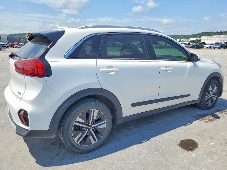 2022 Kia Niro VIN KNDCE3LCXN5516950 COPART salvage auction — HAIL, Ok - Cert Of Title-Salvage, sold $5,100 on 2026-07-22 (photo 3)