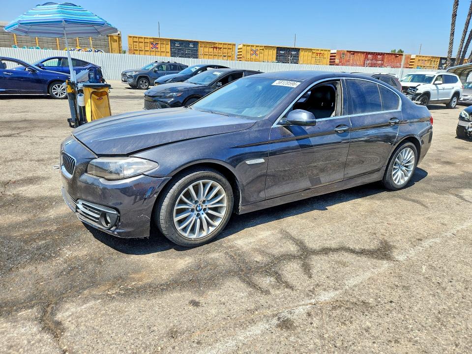 2014 BMW 5 series VIN WBA5A5C58ED507216 COPART salvage auction — SIDE, CA - DIS/DLR/EXP ONLY CLEAN TITLE, sold $500 on 2026-07-31 (photo 1)