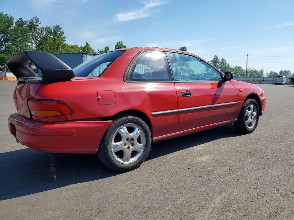 1997 Subaru Impreza VIN JF1GM4353VH401459 COPART salvage auction — REAR END, Or - Salvage Title Certificate, sold $3,500 on 2026-07-22 (photo 3)