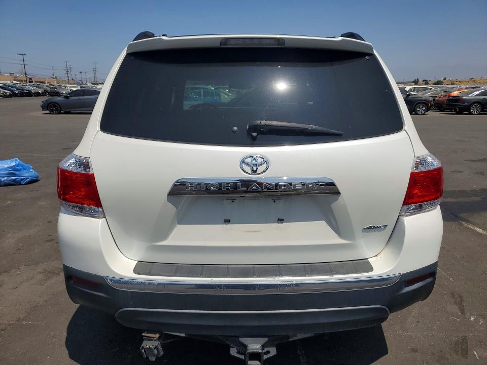 2012 Toyota Highlander VIN 5TDBK3EH3CS126941 COPART salvage auction — FRONT END, Ca - Salvage Certificate, sold $1,900 on 2026-07-13 (photo 6)