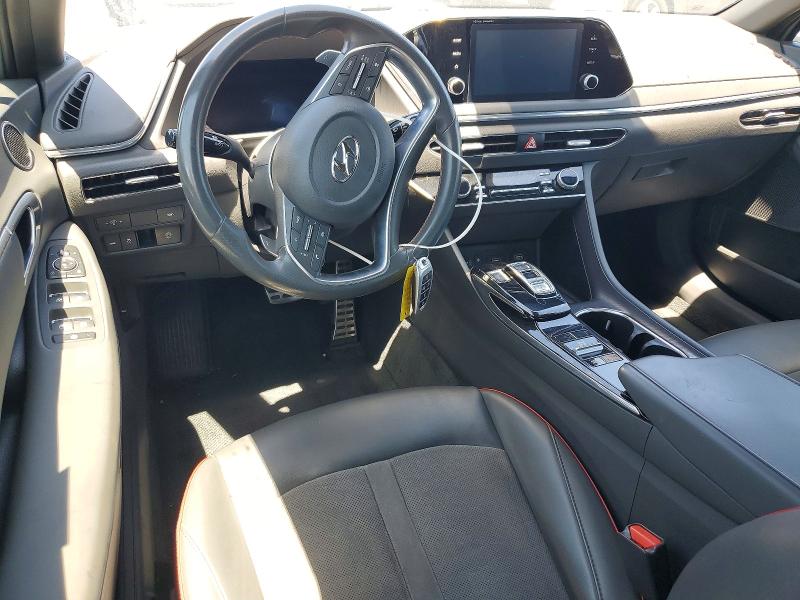 2021 Hyundai Sonata VIN 5NPEJ4J28MH065181 COPART salvage auction — Burn Engine, Ca - Salvage Certificate, sold $325 on 2026-07-28 (photo 8)