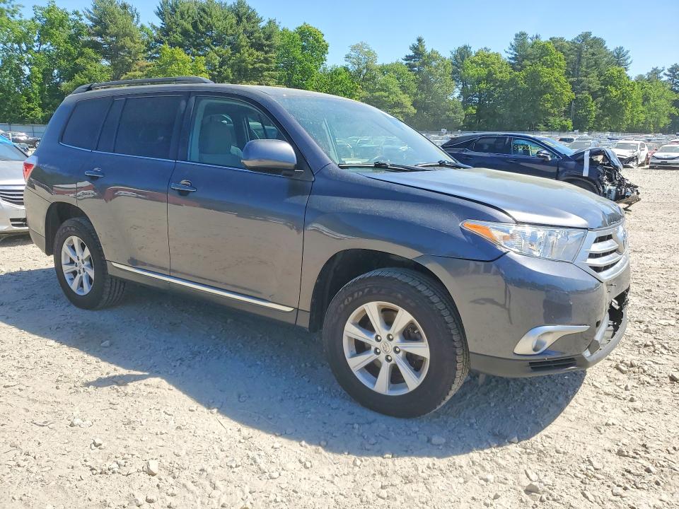 2012 Toyota Highlander VIN 5TDBK3EH3CS170079 COPART salvage auction — FRONT END, RI - CERTIFICATE OF TITLE, sold $4,650 on 2026-07-20 (photo 4)