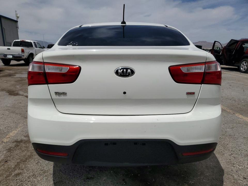 2013 Kia Rio VIN KNADM4A30D6293579 COPART salvage auction — VANDALISM, Nv - Salvage Title, sold $500 on 2026-07-30 (photo 6)
