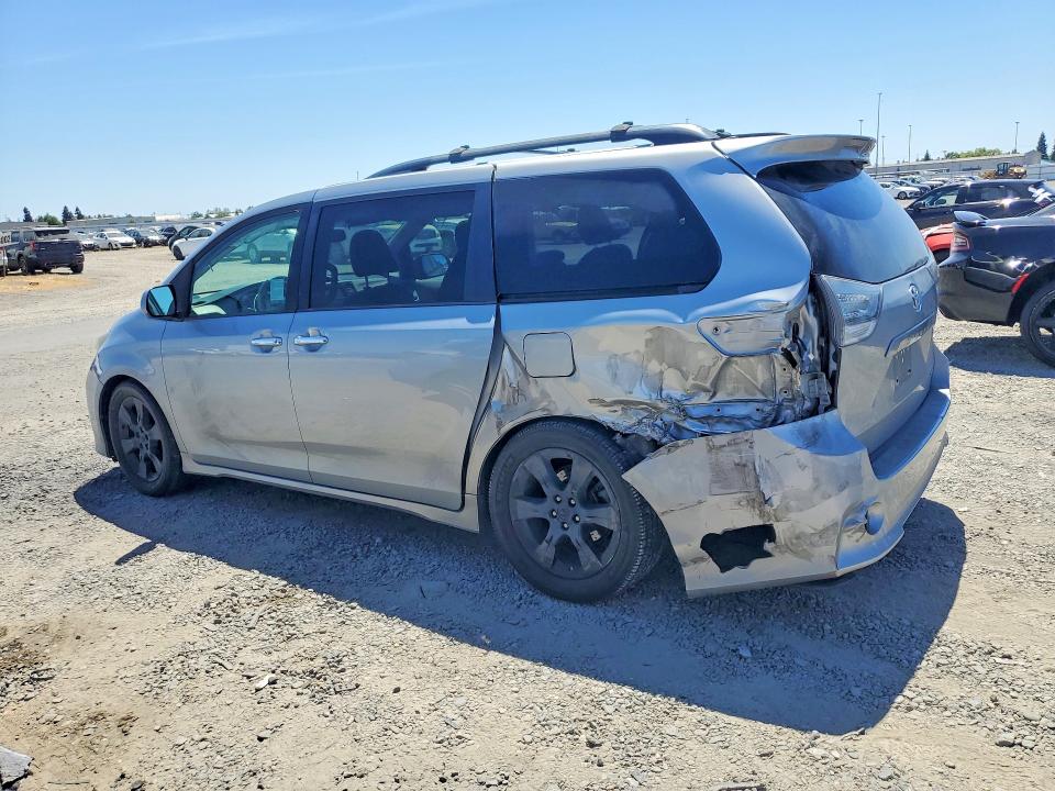 2014 Toyota VIN 5TDXK3DC9ES470675 COPART salvage auction — REAR END, Ca - Salvage Certificate, sold $500 on 2026-07-28 (photo 2)