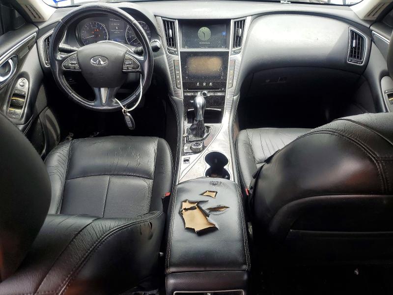 2014 Infiniti Q50 VIN JN1BV7AP7EM689679 COPART salvage auction — FRONT END, TX - SALVAGE VEHICLE TITLE, sold $1,050 on 2026-08-03 (photo 8)