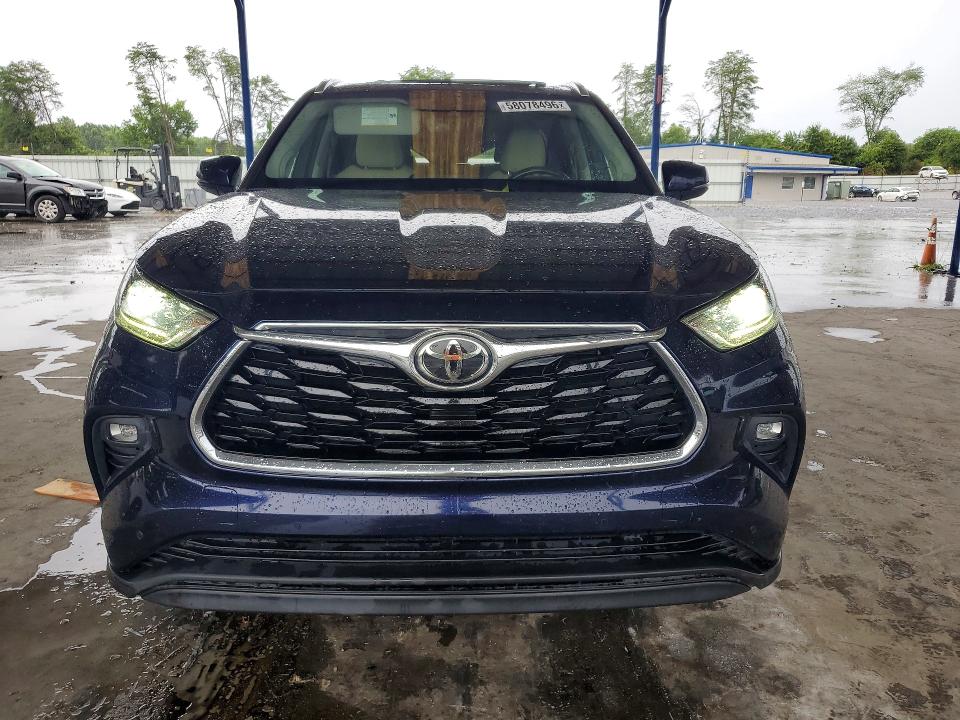 2020 Toyota Highlander VIN 5TDDZRBHXLS042403 COPART salvage auction — ROOF, Ga - Cert Of Title-Salvage, sold $13,900 on 2026-07-30 (photo 5)