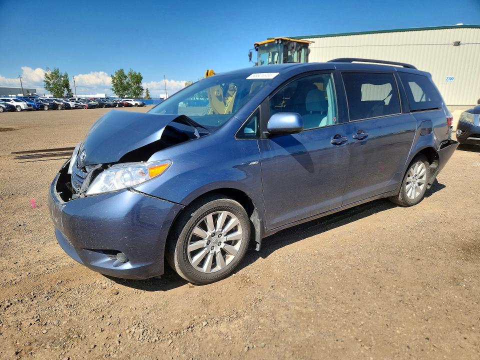 2017 Toyota Sienna VIN 5TDJZ3DC4HS185274 COPART salvage auction — REAR END, Ab - Bos - Nonrepairable, sold $2,100 on 2026-07-21 (photo 1)