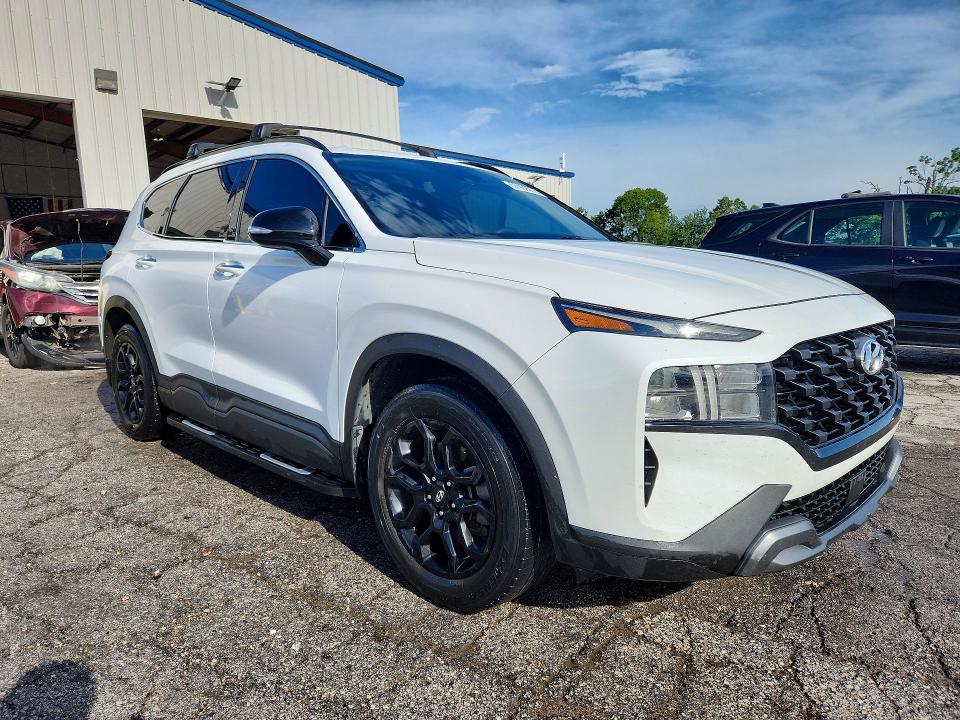 2022 Hyundai Santa fe VIN 5NMS64AJ7NH387806 COPART salvage auction — HAIL, Mo - Salvage Certificate Of Title, sold $7,600 on 2026-07-29 (photo 4)