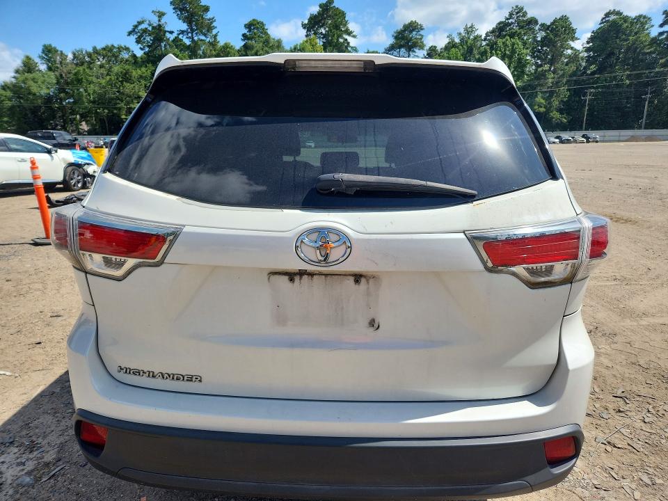 2015 Toyota Highlander VIN 5TDBKRFH4FS144127 COPART salvage auction — FRONT END, La - Cert Of Title-Salvage, sold $4,550 on 2026-07-10 (photo 6)