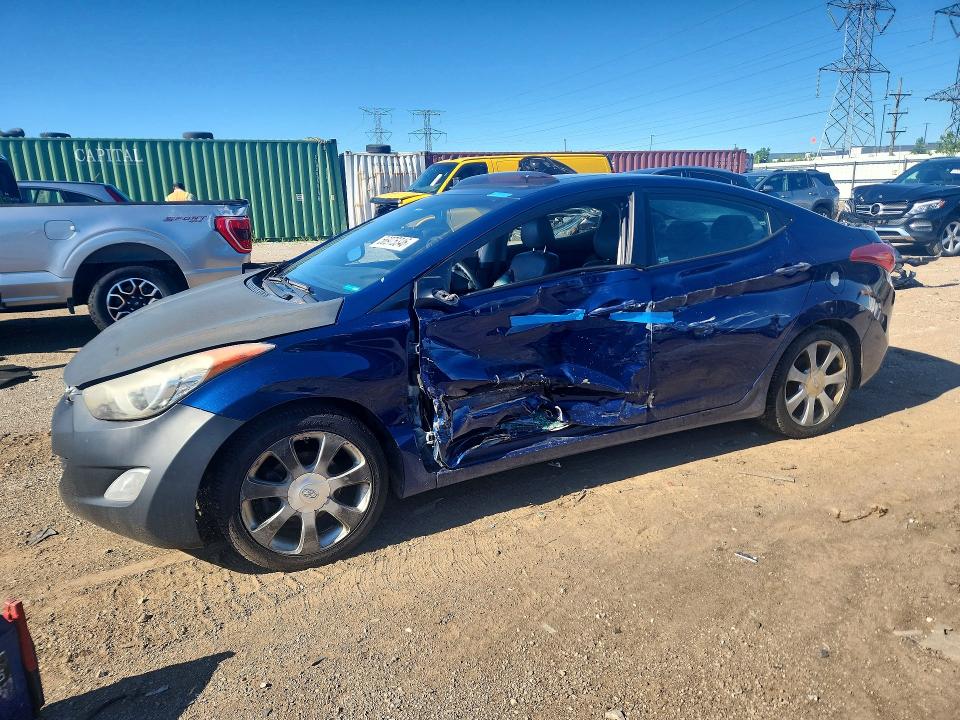 2013 Hyundai Elantra VIN KMHDH4AE4DU521082 COPART salvage auction — SIDE, Il - Salvage Certificate, sold $250 on 2026-07-16 (photo 1)