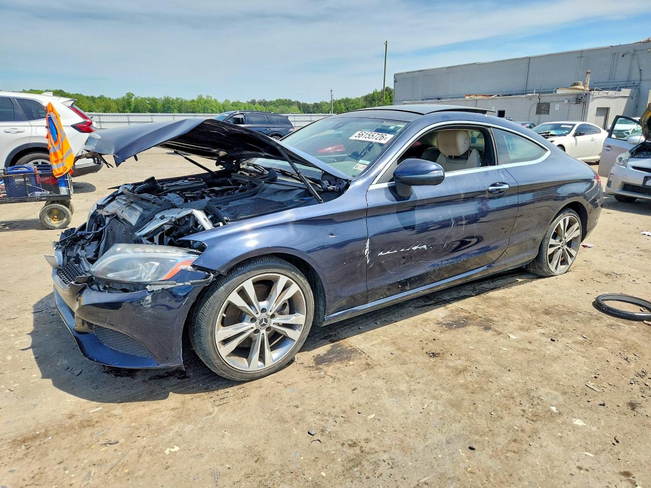 2017 Mercedes-Benz C-Class VIN WDDWJ4KB8HF526663 COPART salvage auction — Front End, WV - CERTIFICATE OF TITLE (P), sold $1,450 on 2026-07-01 (photo 1)