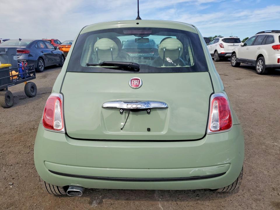 2012 Fiat 500 VIN 3C3CFFAR8CT344229 COPART salvage auction — REAR END, Pa - Cert Of Salv-R=Reconstructed, sold $475 on 2026-07-02 (photo 6)