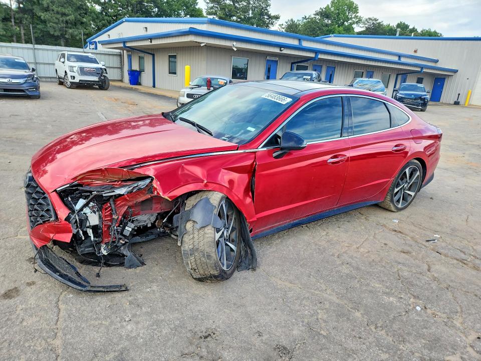 2021 Hyundai Sonata VIN 5NPEJ4J27MH133065 COPART salvage auction — FRONT END, Ga - Cert Of Title-Salvage, sold $3,200 on 2026-07-10 (photo 1)