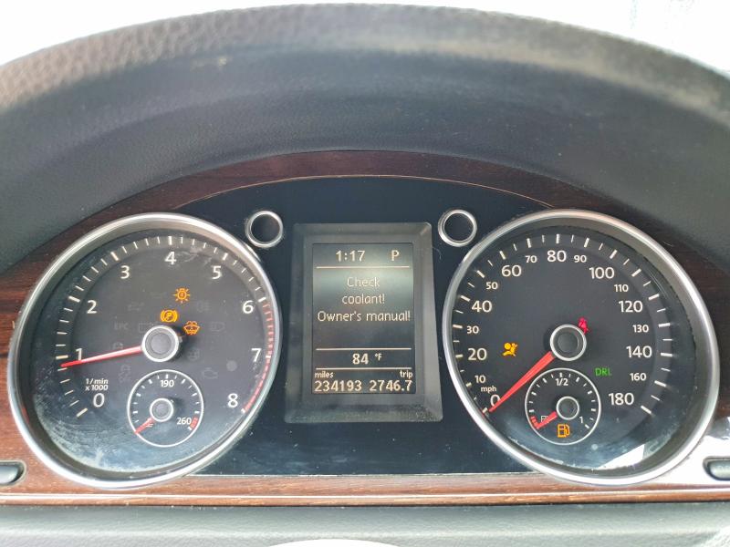2012 Volkswagen Passat cc VIN WVWHP7AN1CE511953 COPART salvage auction — REAR END, Fl - Cert Of Title Slvg Rebuildable, sold $250 on 2026-08-19 (photo 9)