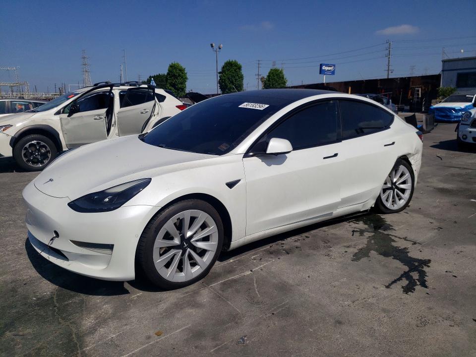 2021 Tesla Model 3 VIN 5YJ3E1EB5MF936864 COPART salvage auction — REAR END, Ca - Salvage Certificate, sold $7,100 on 2026-07-15 (photo 1)