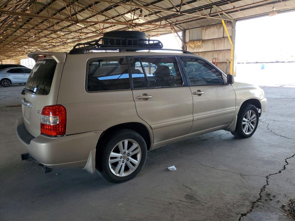 2006 Toyota Highlander hybrid VIN JTEDW21A960002868 COPART salvage auction — MECHANICAL, AZ - CERT OF TITLE-RESTORED SALVAGE, sold $250 on 2026-07-13 (photo 3)