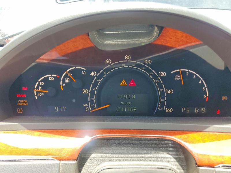 2004 Mercedes-benz S class VIN WDBNG70J44A408017 COPART salvage auction — SIDE, FL - CERT OF TITLE SLVG REBUILDABLE, sold $475 on 2026-07-10 (photo 9)