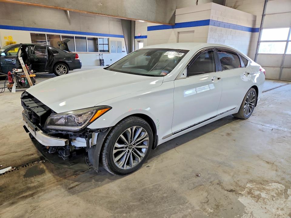 2017 Genesis G80 VIN KMHGN4JE6HU209650 COPART salvage auction — FRONT END, Va - Cert Of Title - Salvage, sold $3,550 on 2026-07-17 (photo 1)