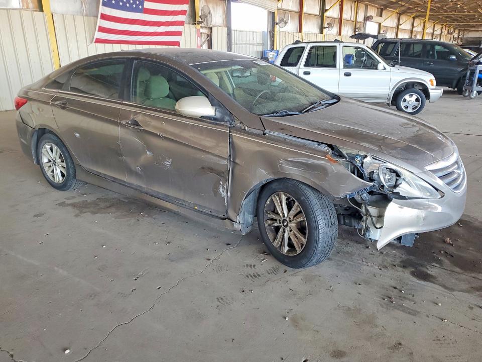 2014 Hyundai Sonata VIN 5NPEB4ACXEH937271 COPART salvage auction — SIDE, Az - Cert Of Title - Salvage, sold $325 on 2026-07-20 (photo 4)
