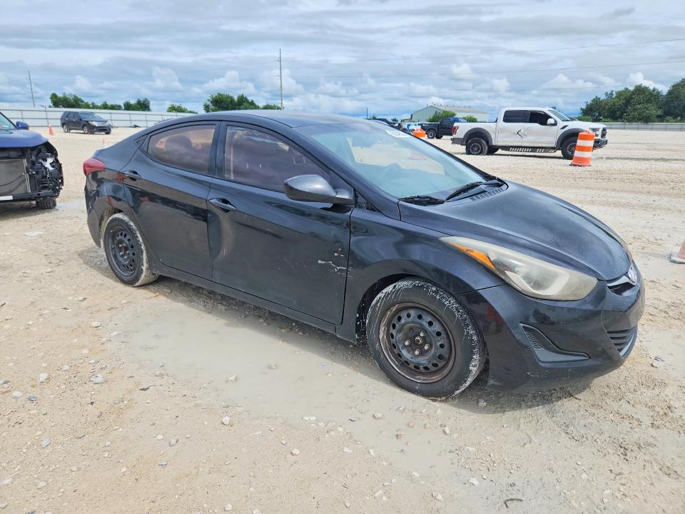 2016 Hyundai Elantra VIN 5NPDH4AE7GH750827 COPART salvage auction — FRONT END, Tx - Salvage Vehicle Title, sold $500 on 2026-07-30 (photo 4)