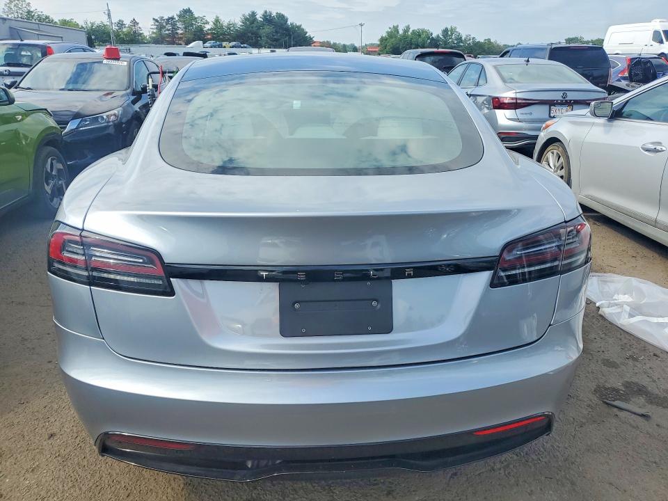 2025 Tesla Model s VIN 5YJSA1E58SF548428 COPART salvage auction — FRONT END, Salvage Title, sold $30,250 on 2026-08-28 (photo 6)