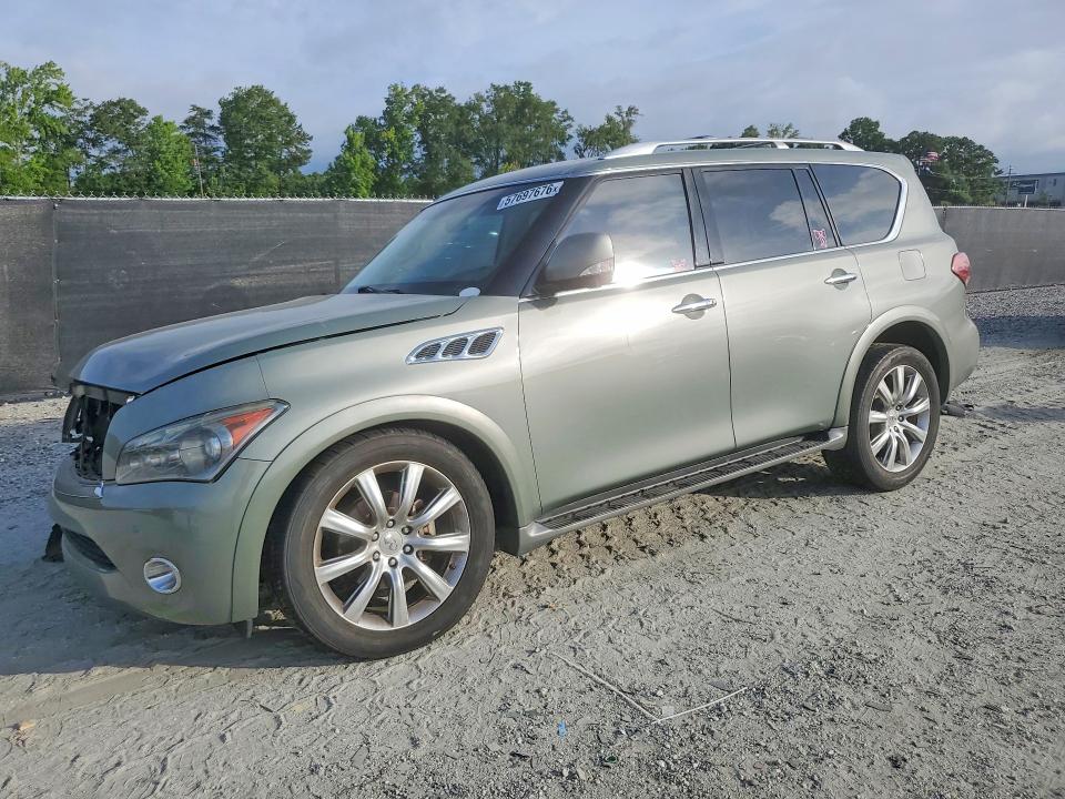 2011 Infiniti Qx56 VIN JN8AZ2NF1B9500187 COPART salvage auction — FRONT END, Sc - Cert Of Title-Salvage, sold $1,600 on 2026-07-27 (photo 1)