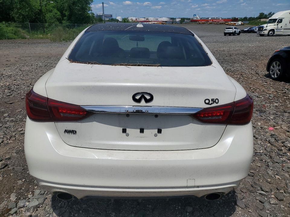 2018 Infiniti Q50 VIN JN1EV7AR8JM438520 COPART salvage auction — WATER/FLOOD, Nj - Flood Title / Previous Salvage, sold $2,150 on 2026-07-30 (photo 6)