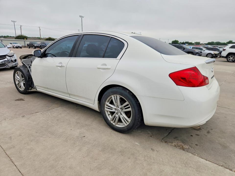 2012 Infiniti G VIN JN1DV6APXCM810284 COPART salvage auction — FRONT END, Tx - Salvage Vehicle Title, sold $525 on 2026-07-16 (photo 2)