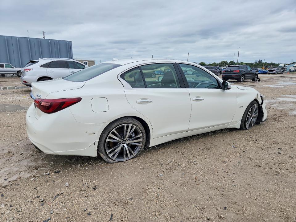 2020 Infiniti Q50 VIN JN1EV7AP0LM204129 COPART salvage auction — SIDE, Fl - Certificate Of Destruction, sold $2,050 on 2026-07-23 (photo 3)