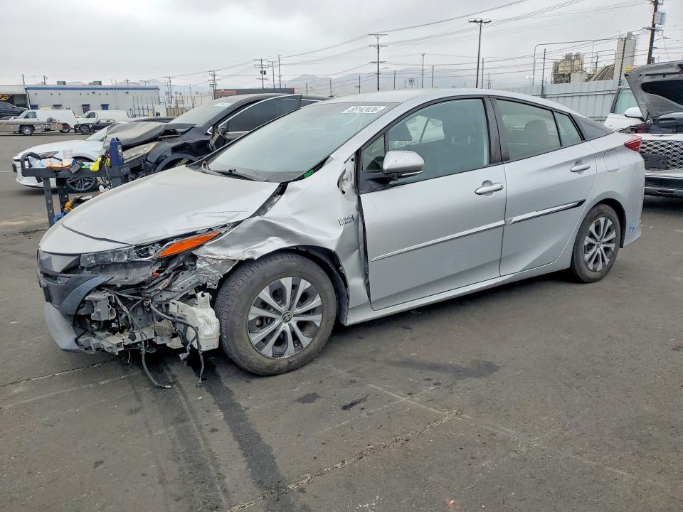 2021 Toyota Prius VIN JTDKAMFP8M3165185 COPART salvage auction — FRONT END, Ca - Salvage Certificate, sold $6,600 on 2026-07-13 (photo 1)