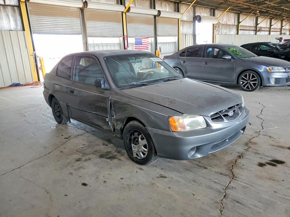 2001 Hyundai Accent VIN KMHCF35G71U134481 COPART salvage auction — SIDE, AZ - CERT OF TITLE - SALVAGE, sold $225 on 2026-07-13 (photo 4)