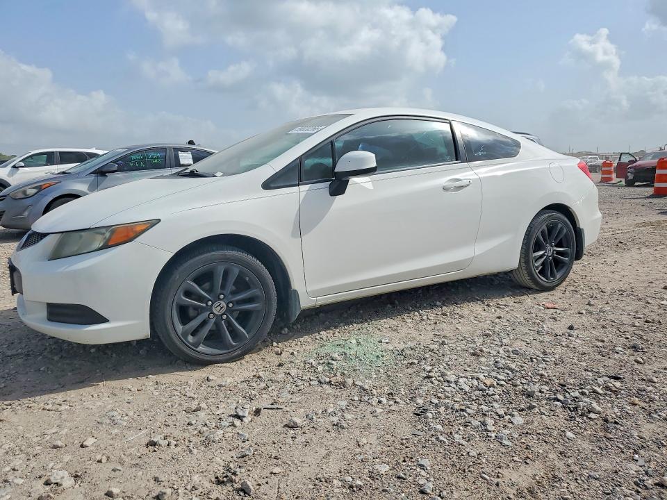 2012 Honda Civic VIN 2HGFG3B57CH566075 COPART salvage auction — WATER/FLOOD, Tx - Salvage Title-Flood Damage, sold $425 on 2026-07-09 (photo 1)