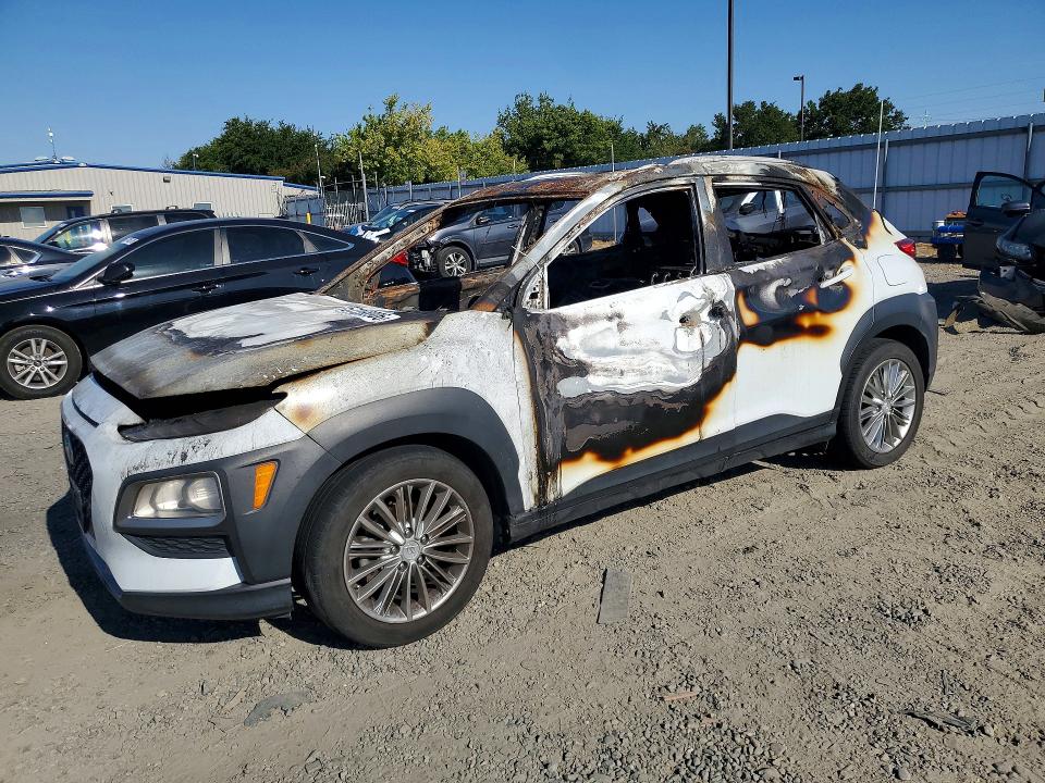 2018 Hyundai Kona VIN KM8K62AA1JU081073 COPART salvage auction — BURN, Ca - Non-Repairable Vehicle Cert, sold $10 on 2026-07-28 (photo 1)