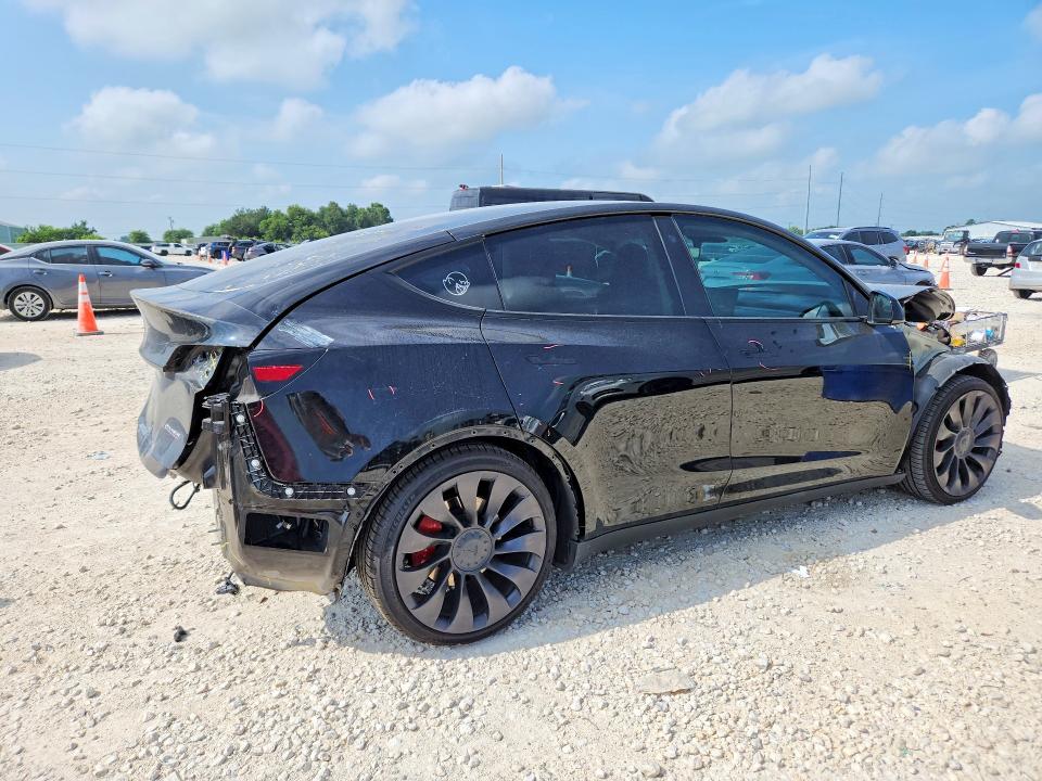 2023 Tesla VIN 7SAYGDEF0PF702448 COPART salvage auction — FRONT END, Tx - Salvage Vehicle Title, sold $100 on 2026-07-30 (photo 3)