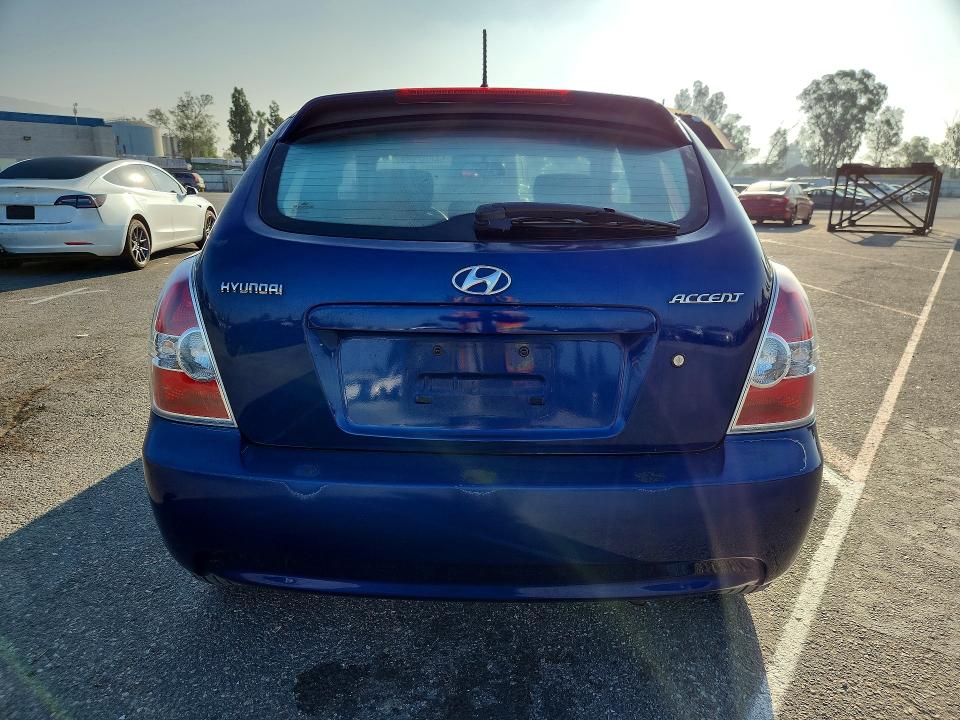 2007 Hyundai Accent VIN KMHCN36C37U008318 COPART salvage auction — FRONT END, Ca - Salvage Certificate, sold $575 on 2026-07-30 (photo 6)