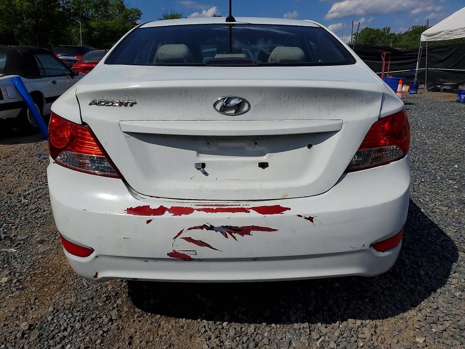 2013 Hyundai Accent VIN KMHCT4AE9DU566206 COPART salvage auction — REAR END, Md - Cert Of Title-Rebuilt Salvage, sold $525 on 2026-07-28 (photo 6)