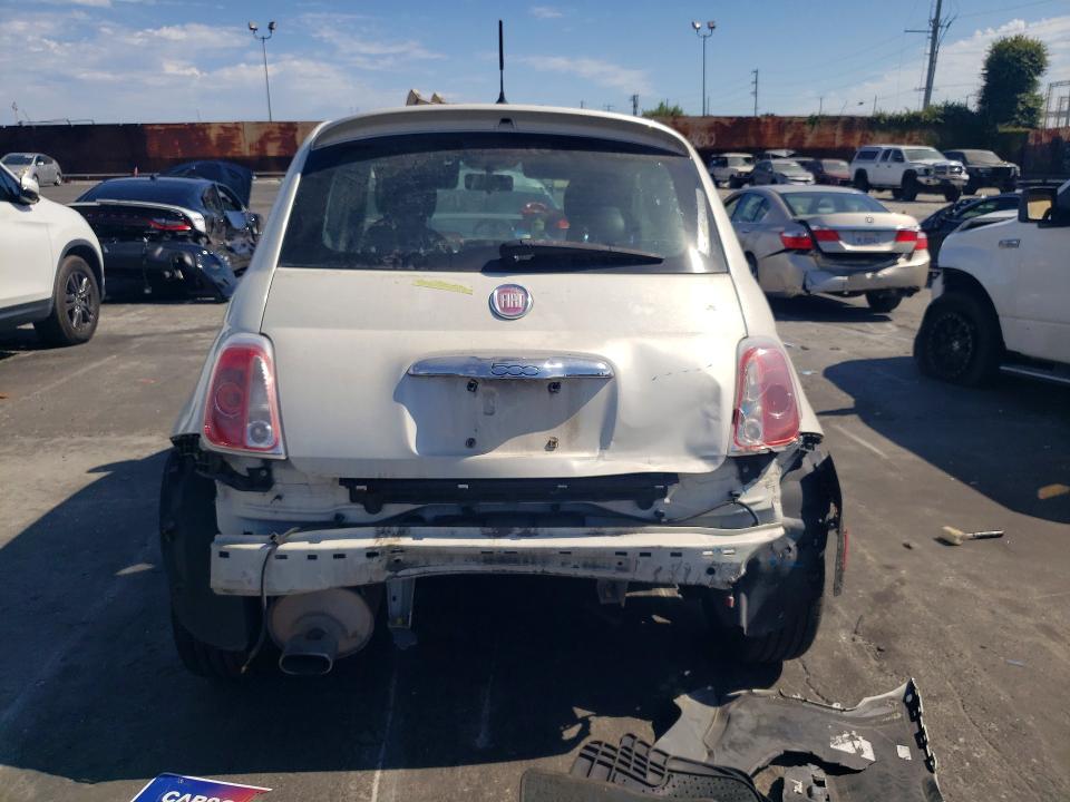2012 Fiat 500 VIN 3C3CFFBR5CT212253 COPART salvage auction — REAR END, Ca - Salvage Certificate, sold $500 on 2026-08-14 (photo 6)