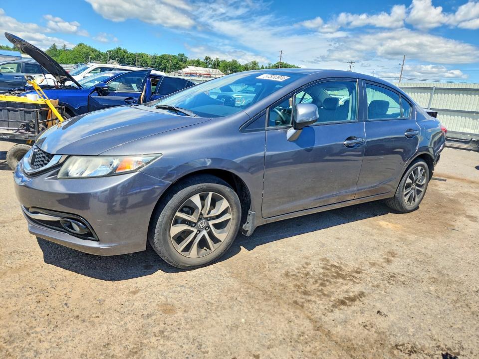 2013 Honda Civic VIN 2HGFB2F9XDH550153 COPART salvage auction — REAR END, Pa - Certificate Of Salvage, sold $4,200 on 2026-07-02 (photo 1)