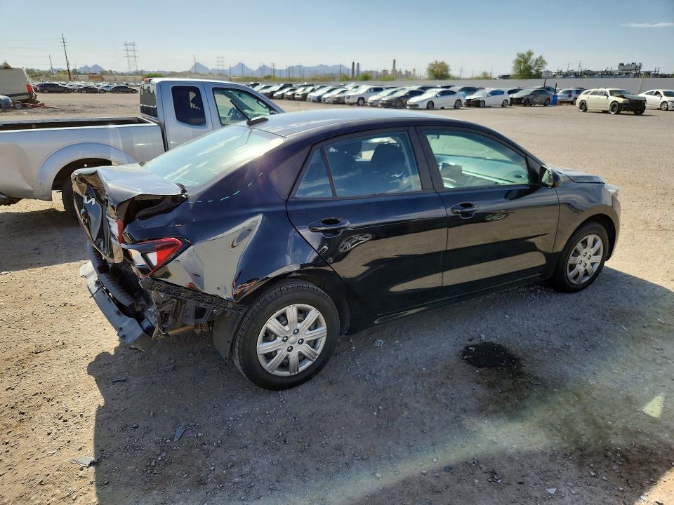 2022 Kia Rio VIN 3KPA24AD2NE495064 COPART salvage auction — REAR END, Id - Salvage Certificate Of Title, sold $2,600 on 2026-07-10 (photo 3)