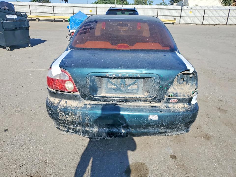 1999 Kia Sephia VIN KNAFB1218X5803598 COPART salvage auction — REAR END, Ca - Salvage Certificate, sold $200 on 2026-07-10 (photo 6)