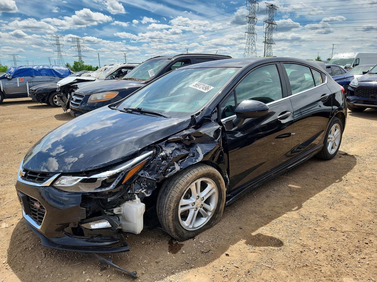 2017 Chevrolet Cruze VIN 3G1BD6SM7HS574947 COPART salvage auction — Front End, IL - JUNKING CERT OF A VEHICLE, sold $425 on 2026-07-02 (photo 1)