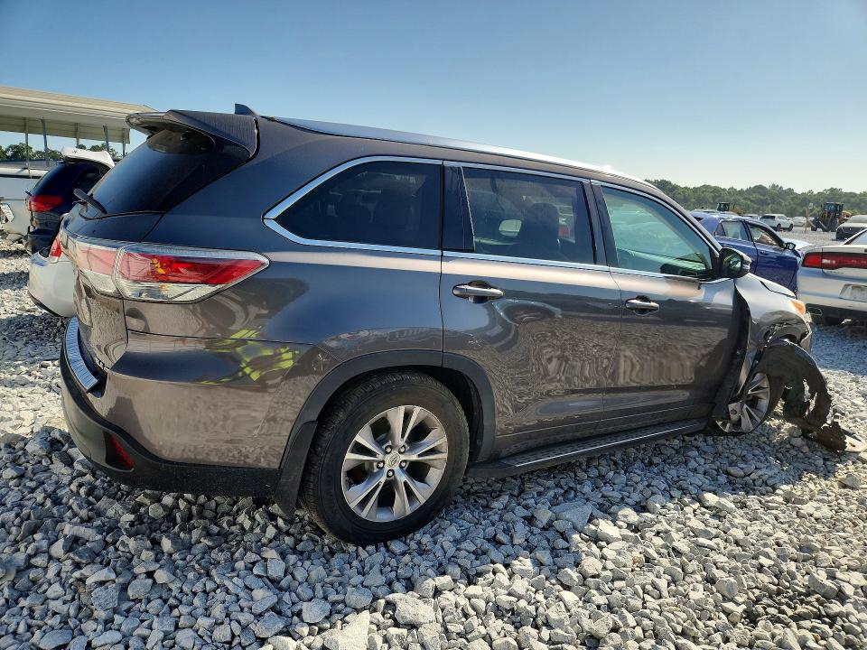 2014 Toyota Highlander VIN 5TDJKRFH5ES039042 COPART salvage auction — FRONT END, GA - CERT OF TITLE-SALVAGE, sold $4,050 on 2026-07-30 (photo 3)