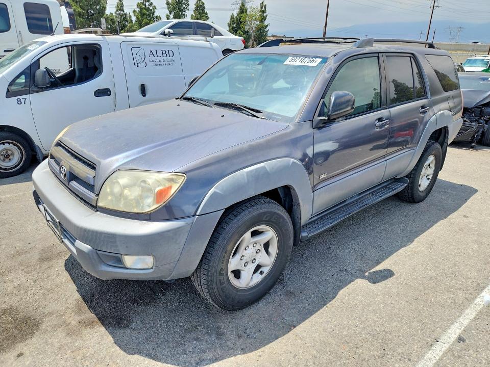 2003 Toyota 4runner VIN JTEZU14R938001160 COPART salvage auction — REAR END, CA - DIS/DLR/EXP ONLY CLEAN TITLE, sold $1,400 on 2026-07-14 (photo 1)