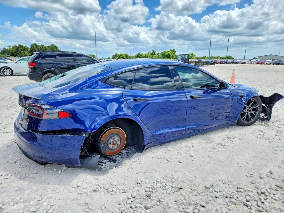 2021 Tesla Model s VIN 5YJSA1E60MF454393 COPART salvage auction — FRONT END, Tx - Salvage Vehicle Title, sold $2,900 on 2026-07-09 (photo 3)