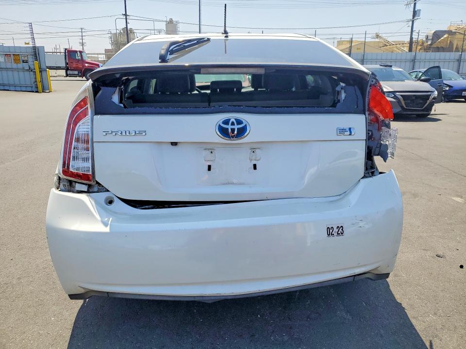 2015 Toyota Prius VIN JTDKN3DUXF0417241 COPART salvage auction — REAR END, Ca - Salvage Certificate, sold $4,200 on 2026-07-06 (photo 6)