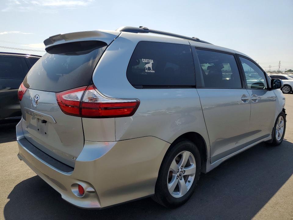 2019 Toyota Sienna VIN 5TDKZ3DC7KS998961 COPART salvage auction — FRONT END, Ca - Salvage Certificate, sold $5,500 on 2026-07-27 (photo 3)