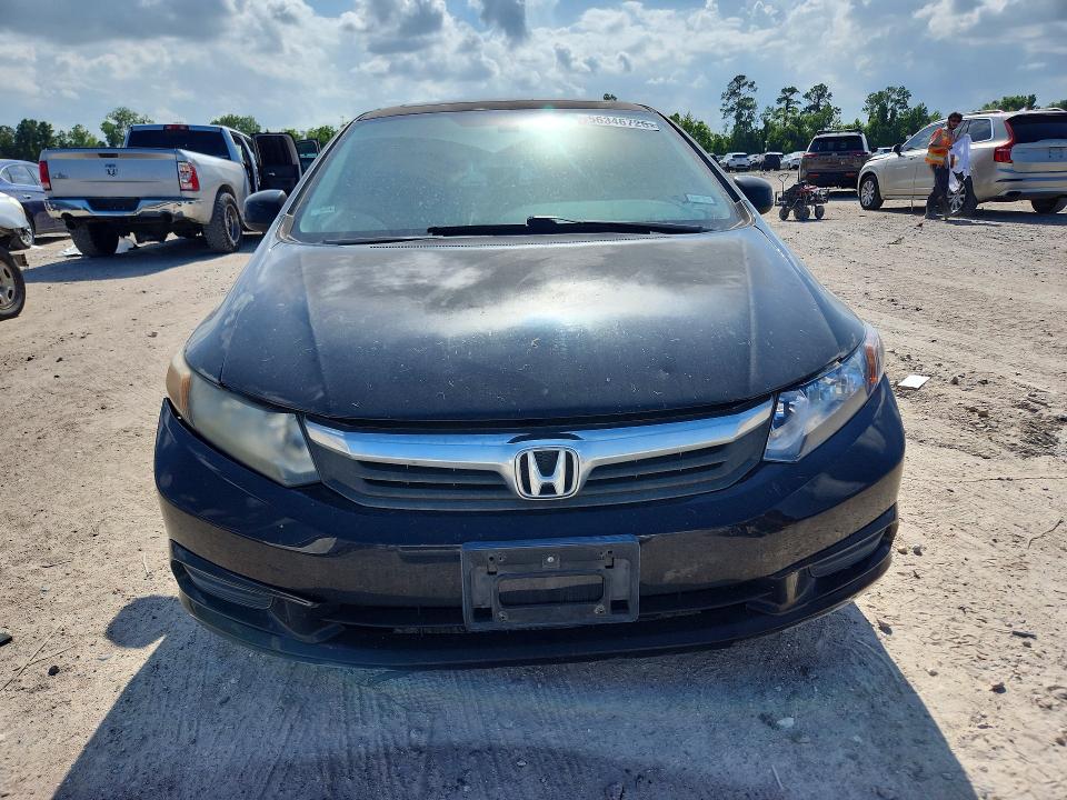 2012 Honda Civic VIN 2HGFB2F95CH540452 COPART salvage auction — WATER/FLOOD, Tx - Salvage Title-Flood Damage, sold $625 on 2026-07-02 (photo 5)