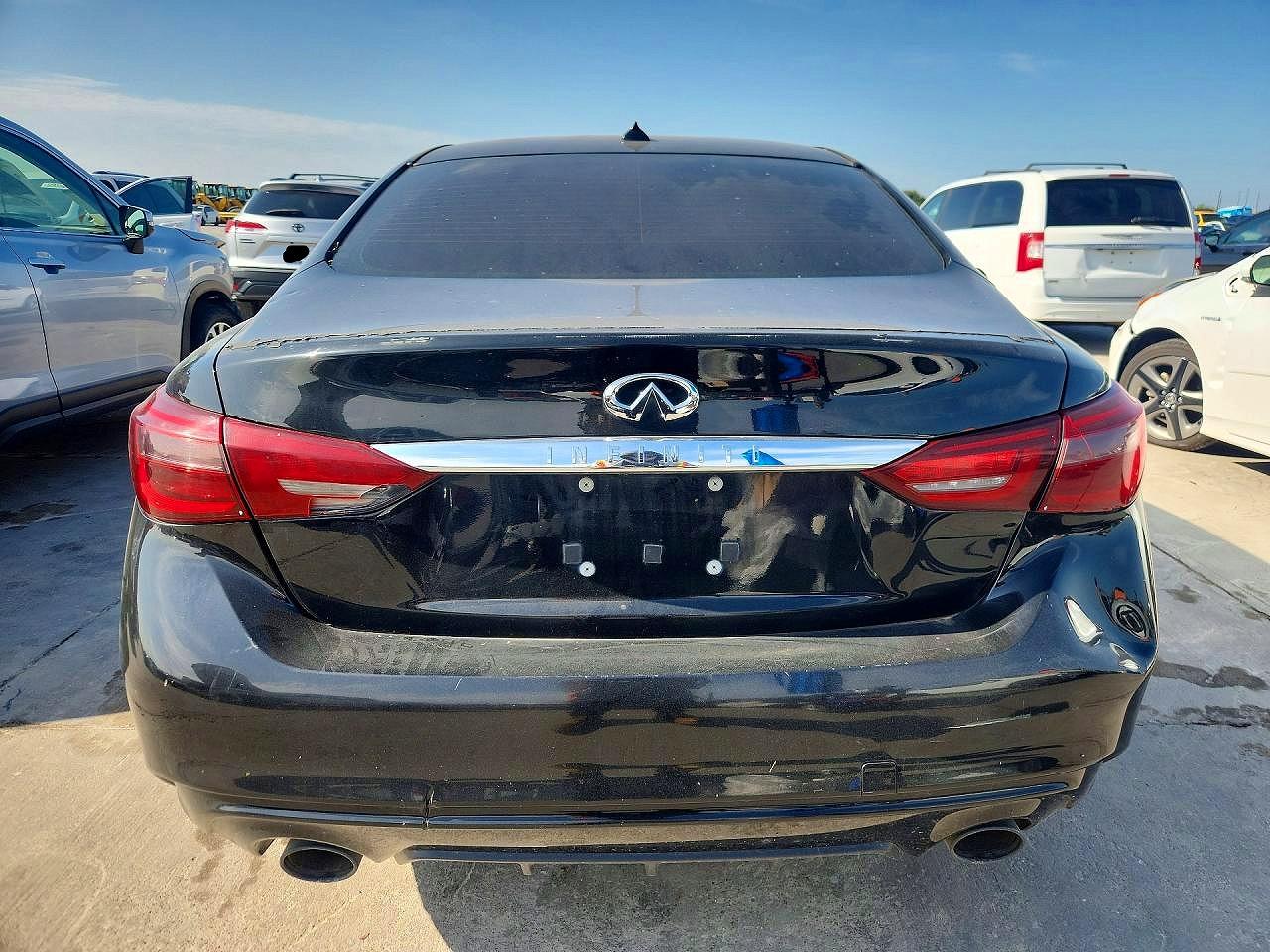 2019 Infiniti Q50 VIN JN1EV7AP8KM517654 COPART salvage auction — Rear End, TX - CERTIFICATE OF TITLE (P), sold $1,300 on 2026-07-02 (photo 6)
