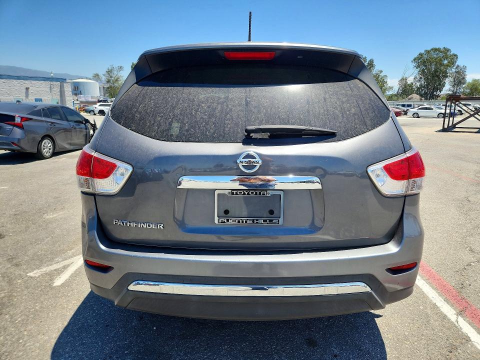 2016 Nissan Pathfinder VIN 5N1AR2MN5GC619211 COPART salvage auction — FRONT END, Ca - Salvage Certificate, sold $950 on 2026-07-02 (photo 6)